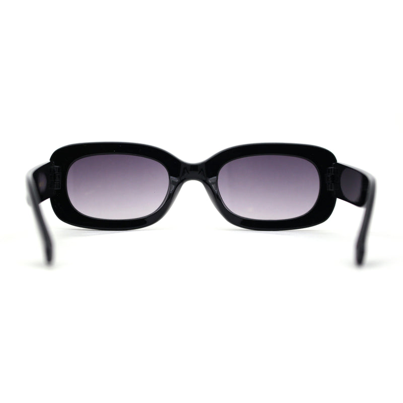 Girls Mod Narrow Rounded Rectangle Plastic Fashion Sunglasses