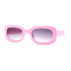 Girls Mod Narrow Rounded Rectangle Plastic Fashion Sunglasses