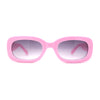 Girls Mod Narrow Rounded Rectangle Plastic Fashion Sunglasses