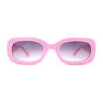 Girls Mod Narrow Rounded Rectangle Plastic Fashion Sunglasses