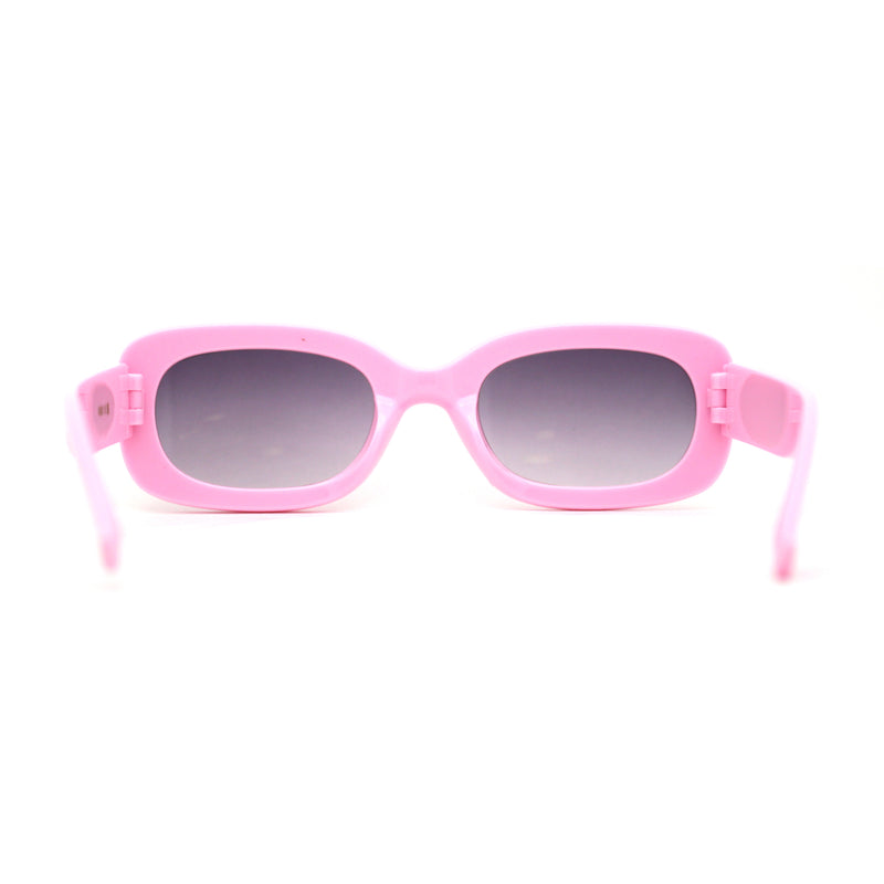 Girls Mod Narrow Rounded Rectangle Plastic Fashion Sunglasses
