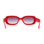 Girls Mod Narrow Rounded Rectangle Plastic Fashion Sunglasses