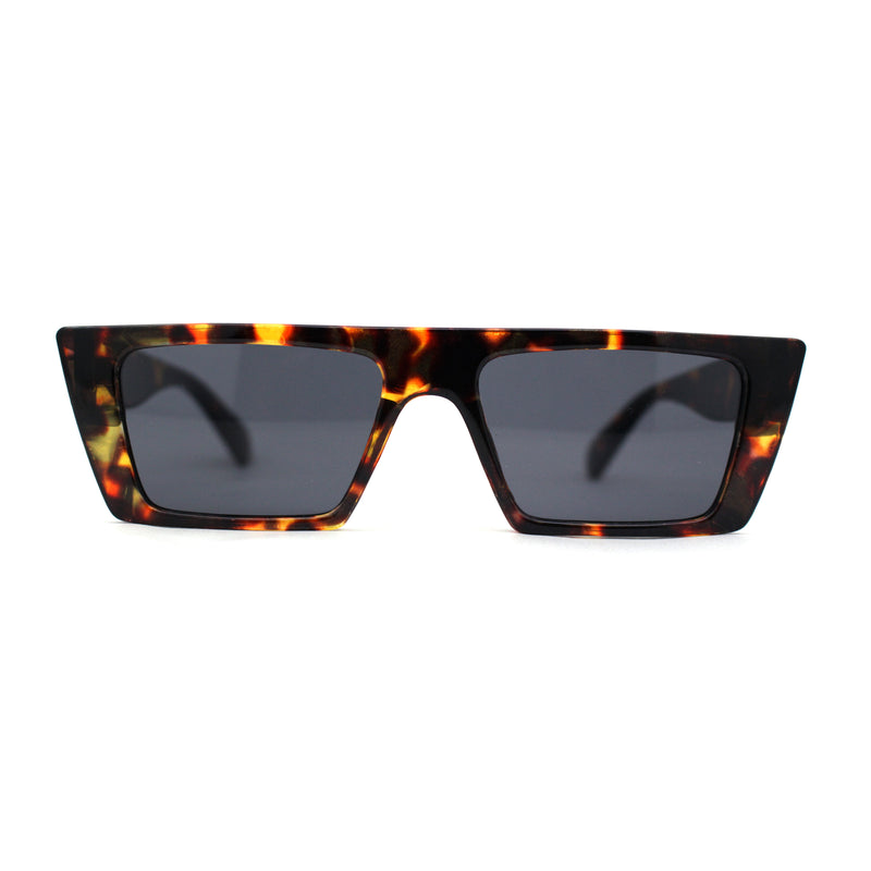 Womens Flat Top Square Cat Eye Mod Retro Sunglasses