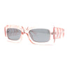 Womens Simple Mod Rectangle Narrow Plastic Sunglasses
