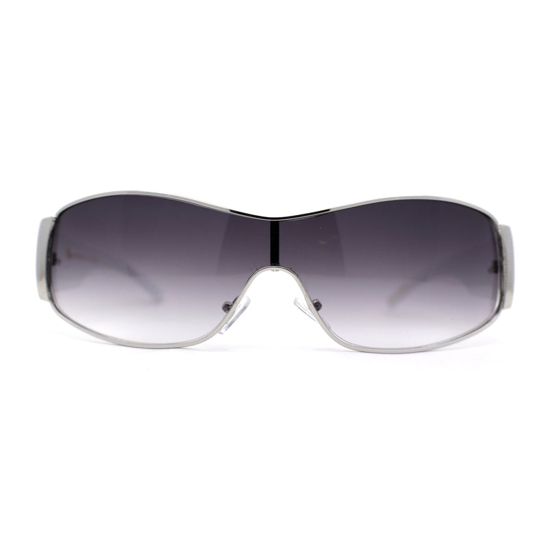 Mens Classic 90s European Style Shield Racer Fashion Sunglasses