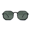 Mens Octagonal Dimensional Metal Rim Rectangle Steam Punk Sunglasses