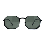 Mens Octagonal Dimensional Metal Rim Rectangle Steam Punk Sunglasses