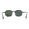 Mens Octagonal Dimensional Metal Rim Rectangle Steam Punk Sunglasses