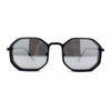 Mens Octagonal Dimensional Metal Rim Rectangle Steam Punk Sunglasses