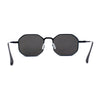 Mens Octagonal Dimensional Metal Rim Rectangle Steam Punk Sunglasses