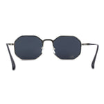 Mens Octagonal Dimensional Metal Rim Rectangle Steam Punk Sunglasses