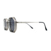 Mens Octagonal Dimensional Metal Rim Rectangle Steam Punk Sunglasses