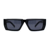 Womens Squared Rectangle Mod Plastic Retro Sunglasses