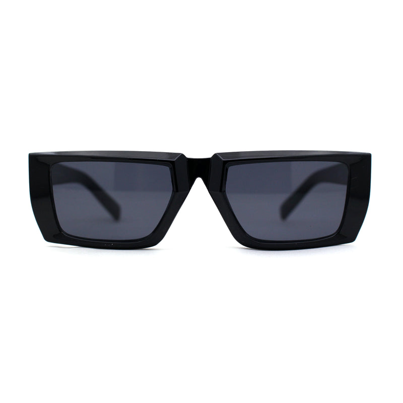Womens Squared Rectangle Mod Plastic Retro Sunglasses