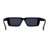 Womens Squared Rectangle Mod Plastic Retro Sunglasses