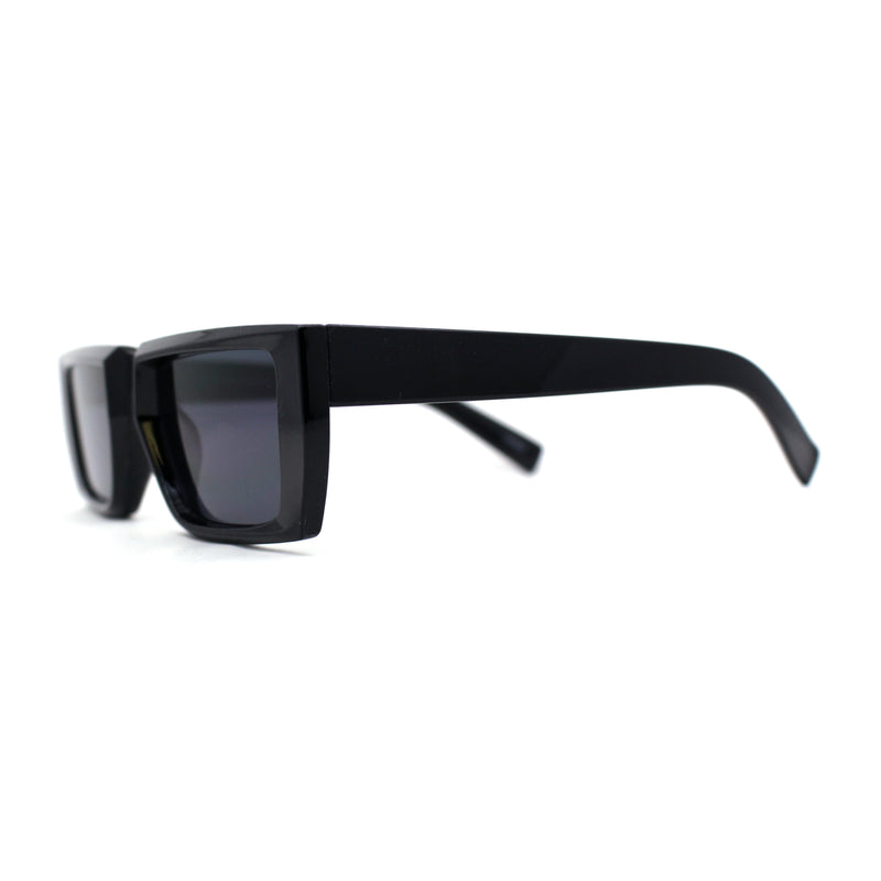 Womens Squared Rectangle Mod Plastic Retro Sunglasses