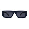 Womens Squared Rectangle Mod Plastic Retro Sunglasses