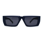 Womens Squared Rectangle Mod Plastic Retro Sunglasses