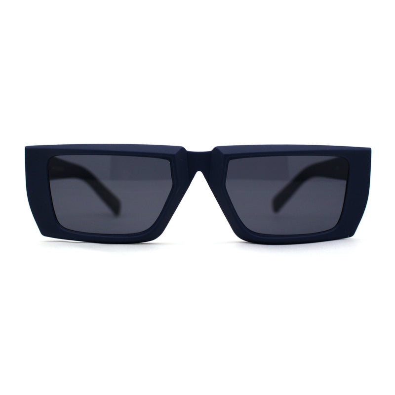 Womens Squared Rectangle Mod Plastic Retro Sunglasses