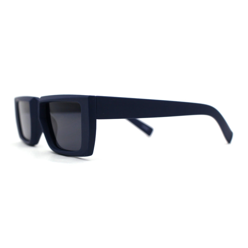Womens Squared Rectangle Mod Plastic Retro Sunglasses