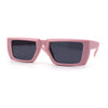 Womens Squared Rectangle Mod Plastic Retro Sunglasses