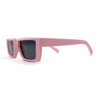 Womens Squared Rectangle Mod Plastic Retro Sunglasses