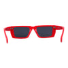 Womens Squared Rectangle Mod Plastic Retro Sunglasses