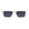 Womens Squared Rectangle Mod Plastic Retro Sunglasses
