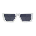 Womens Squared Rectangle Mod Plastic Retro Sunglasses