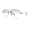 Mens Half Rim Double Bridge Tear Drop Pilot Metal Rim Sunglasses