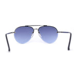 Mens Half Rim Double Bridge Tear Drop Pilot Metal Rim Sunglasses