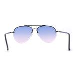 Mens Half Rim Double Bridge Tear Drop Pilot Metal Rim Sunglasses