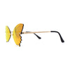 Womens Die Cut Butterfly Shape Rimless Funky Party Sunglasses