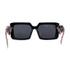 Womens Mod Designer Square Rectangle Fashion Sunglasses