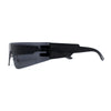 Retro Oversize Narrow Curved Shield Color Mirror Wrap Sport Sunglasses