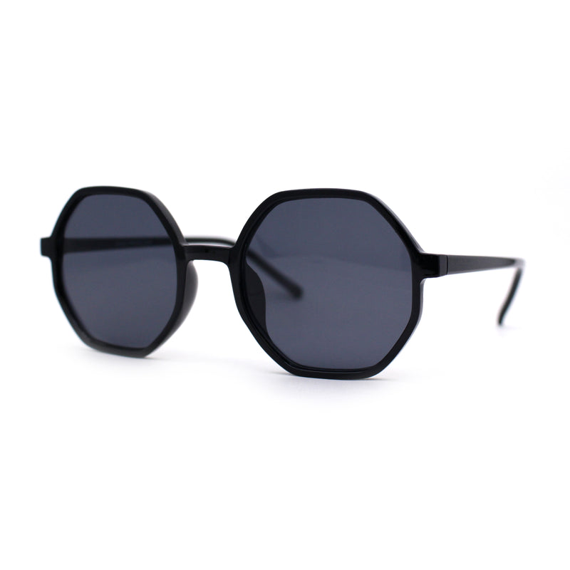 Mens Retro Squared Octagon Plastic Hippie Sunglasses