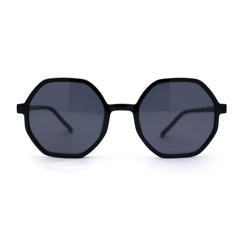 Mens Retro Squared Octagon Plastic Hippie Sunglasses