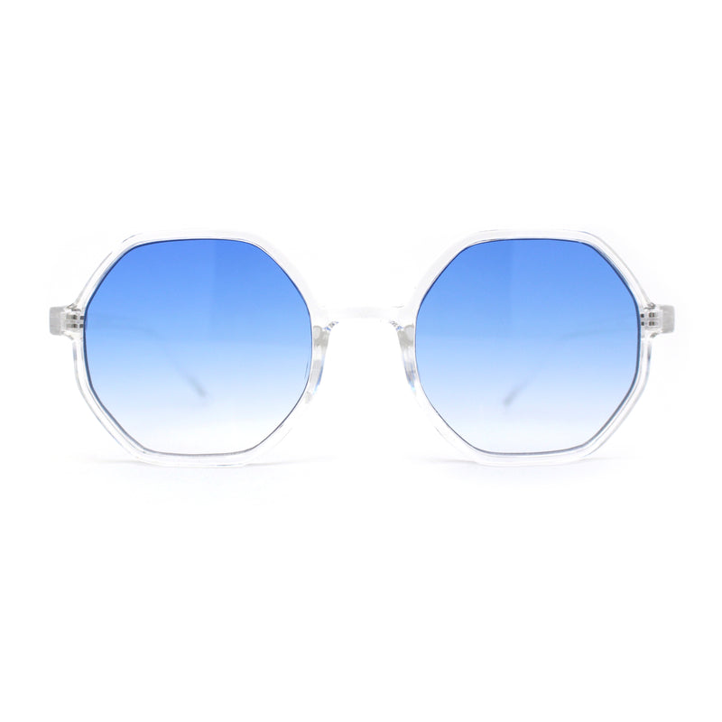 Mens Retro Squared Octagon Plastic Hippie Sunglasses