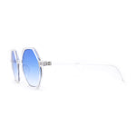 Mens Retro Squared Octagon Plastic Hippie Sunglasses