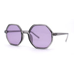 Mens Retro Squared Octagon Plastic Hippie Sunglasses