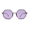 Mens Retro Squared Octagon Plastic Hippie Sunglasses