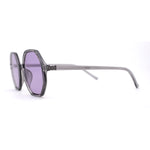 Mens Retro Squared Octagon Plastic Hippie Sunglasses