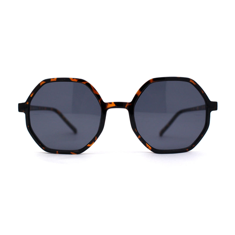 Mens Retro Squared Octagon Plastic Hippie Sunglasses