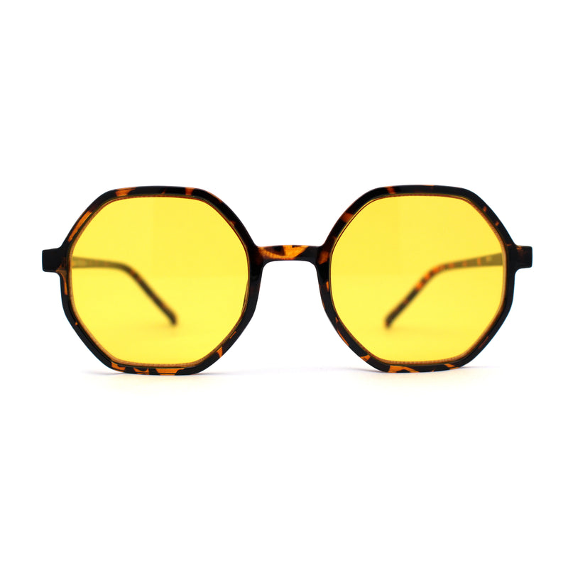 Mens Retro Squared Octagon Plastic Hippie Sunglasses