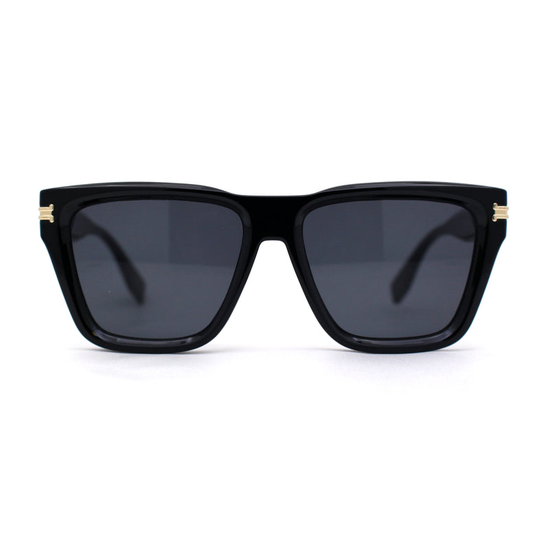 Womens Mod Square Large Cat Eye Beveled Plastic Sunglasses