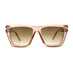 Womens Mod Square Large Cat Eye Beveled Plastic Sunglasses