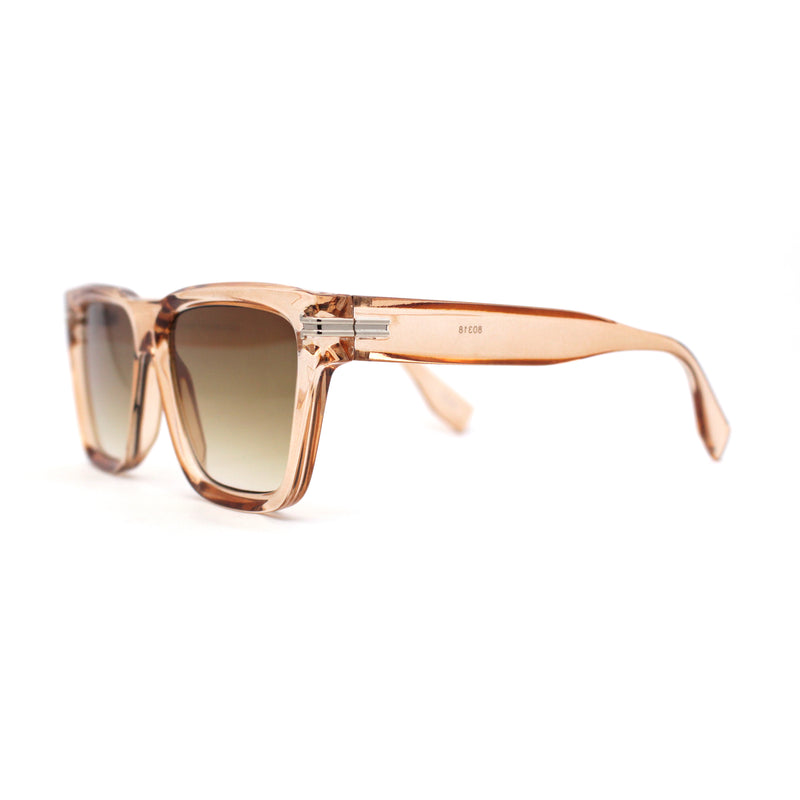 Womens Mod Square Large Cat Eye Beveled Plastic Sunglasses