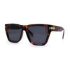 Womens Mod Square Large Cat Eye Beveled Plastic Sunglasses