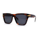 Womens Mod Square Large Cat Eye Beveled Plastic Sunglasses