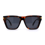 Womens Mod Square Large Cat Eye Beveled Plastic Sunglasses